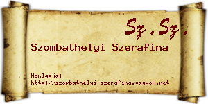 Szombathelyi Szerafina névjegykártya